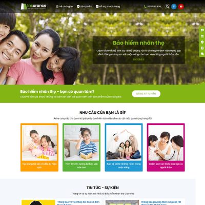 Thiet ke website Theme wordpress công ty bảo hiểm