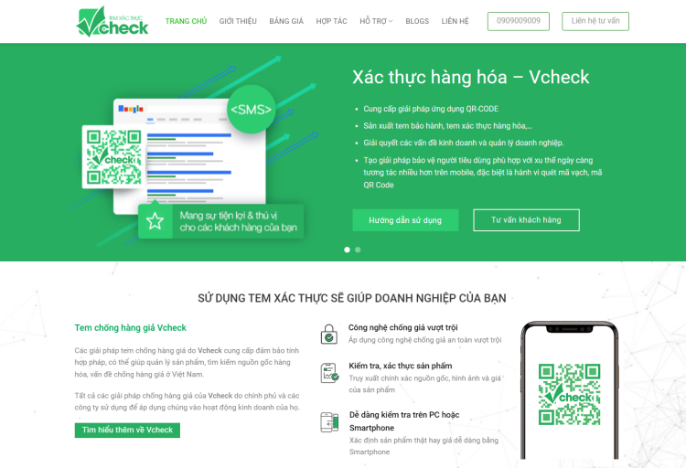 Thiết kế website check gia